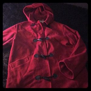 Red & Black Pea Coat❗️